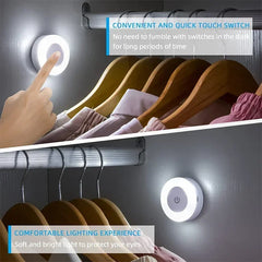 Magnetic Round Book Light | Portable LED Desk Lamp with Touch Sensor close-up view