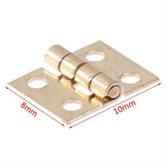 50Pcs Tiny Golden Mini Metal Hinges for 1/12 Dollhouse Miniature Furniture | Cabinet alternate view