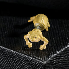 1 Pair Hip-hop Fashion Animal Lizard Frogs Stud Earrings, For New Year Christmas Party Birthday Lovers Gifts