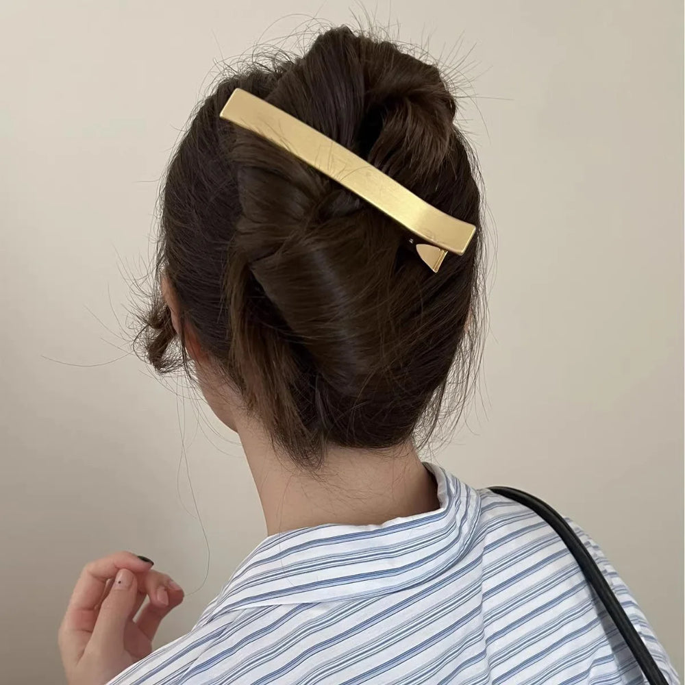 Korean Women Elegant Hair Clips Barrettes for Girls Metal Hair Claws Hairpin Bangs Duckbill Clip Pon