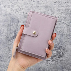 Ultra-Thin PU Wallet for Women | Simple Student Coin Purse close-up view