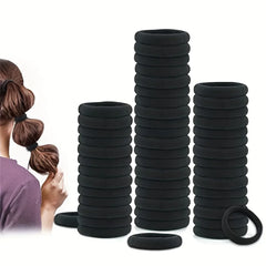 Ties Ponytail Holder Scrunchies Kids Hair for Girls Black Hairband Rubber detail view