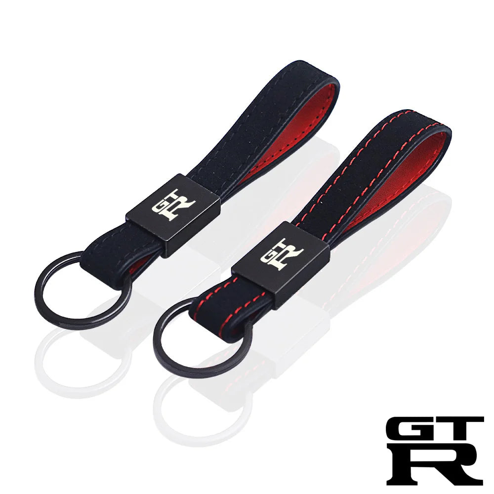 Nissan GT-R Keychain | Premium Leather Car Key Ring for R35 Enthusiasts