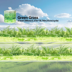 PET Grass Plant Landscape Tape | Decorative Adhesive Tape for Scrapbooking and Junk J alternate view