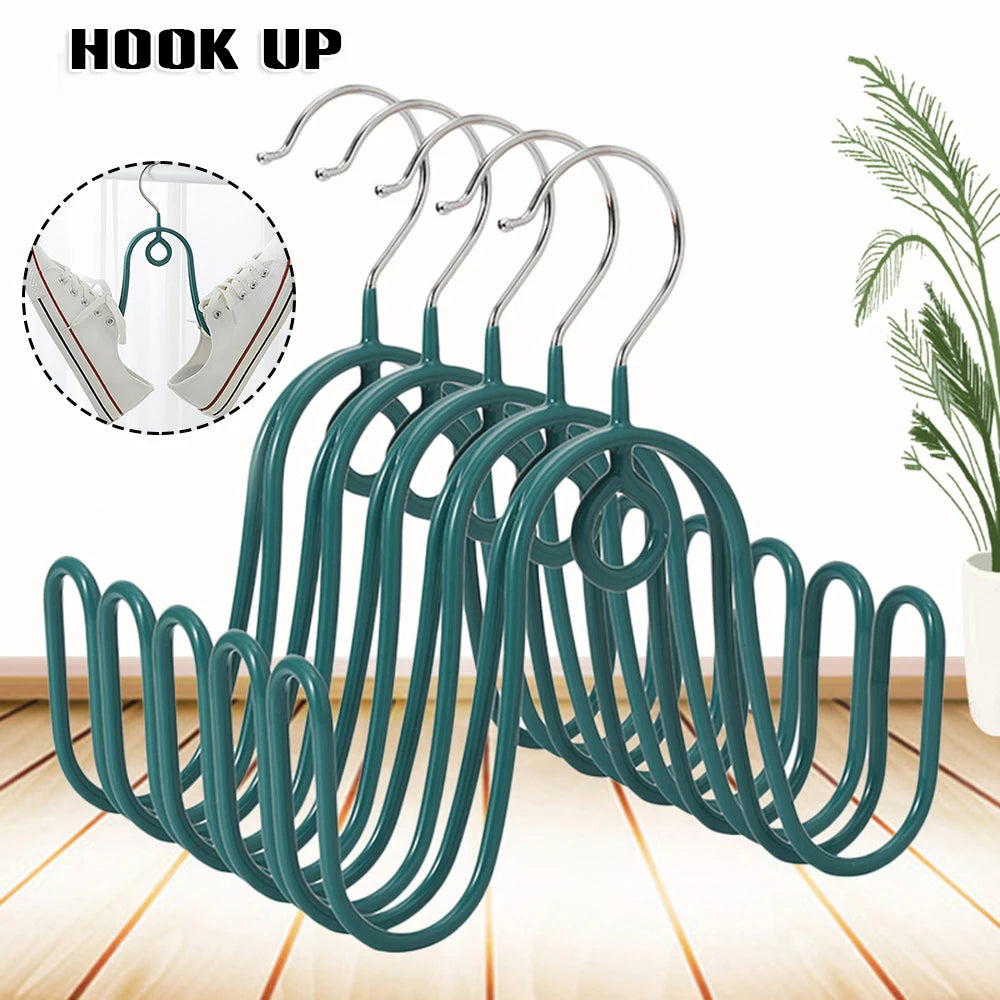 Shoes Hanger Drying Rack Stainless Steel Holders Home Storage Organizer