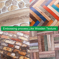 1:12 Dollhouse Miniature Grain Floor Wallpaper Tiles Sticker | Bathroom Living Room De close-up view