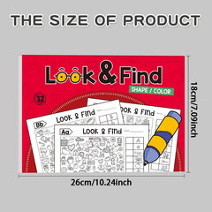 Look and Find Shape/Color Workbook Children's Search for Items Items Game, Enhance Vi alternate view