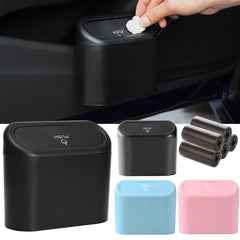 Car Trash Can Bin with Lid Car Garbage Can Leakproof Mini Car Interior Storage Case T alternate view