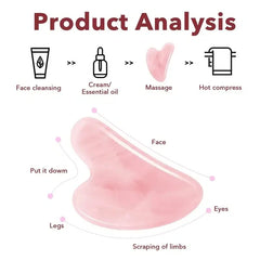 Resin Gua Sha Stone | Face Roller and Gouache Scraper Tool detail view