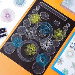 *22pcs Drawing Toys Set Geometric Ruler Mathematical Roulette Drawing Tools Learning P close-up view