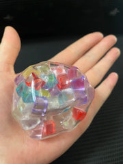 Rainbow Cube Stress Ball TPR Bead Pressure Reducing Decompression Pinch Ball for Childre detail view