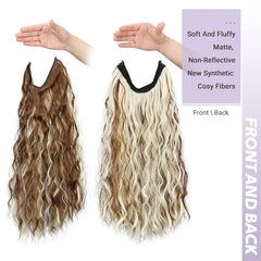 Long Synthetic Fishing Line Hair Extensions Elegant Water Wave Curly Styles for Women Li detail view
