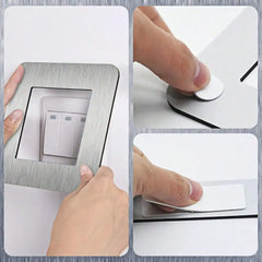 Square Switch Wall Sticker | Pre-stuck Decorative Switch Cover, 14.6x14.6cm detail view