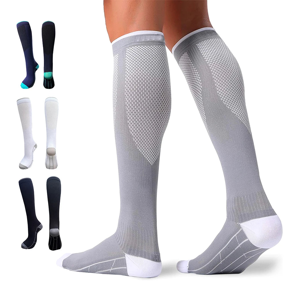 1Pair Compression Socks Women & Men Graduated 20-30mmHg for Running, Athletic, Flight Sock - Perform