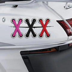 Funny Cross Shoelace Vinyl Decal Sticker for Cars, Motorcycles, Trucks, Helmets