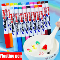 Montessori Magical Water Floating Student Painting Brush Whiteboard Markers Pen Suspension Kids Educ