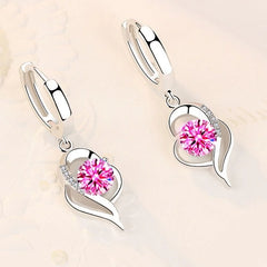 925 Sterling Silver New Woman Fashion Jewelry High Quality Blue Pink White Purple Cry alternate view