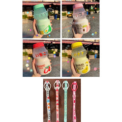 480ml Yogurt Plastic Water Bottle For Girls Children Tour Fruit Drinking Bottle Kawaii M detail view