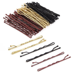 50pcs/lot 5cm U Shaped Metal Hairpins Waved Hair Clips Black Simple Bobby Pins Barrettes Bridal Hair