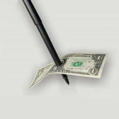 Magic Pen Trick for Bills | Close-Up Street Magic Prop close-up view