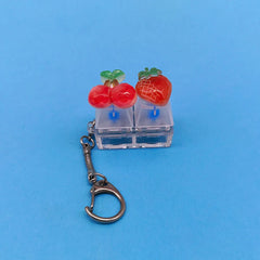 Fruit Keycap Keychain | Kawaii Stress Relief Pop Fidget Toy close-up view