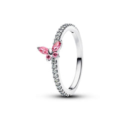 Hot Selling 925 Silver,Heart-shaped,Floral,Butterfly Ring,Size 6 7 8 9,Suitable for Eu close-up view