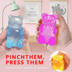 Squishy Mini Cute Bear Maltose Squeeze Toy | Stress Relief Fidget Sensory Toy for Kids close-up view