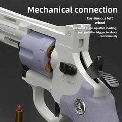 Soft Bullet Toy Gun ZP5 | Revolver Mechanical Continuous Shooting Launcher for Kids close-up view