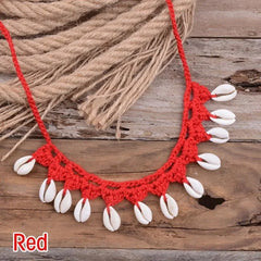 Handmade Shell Choker Necklace | Bohemian Beach Jewelry for Women alternate view