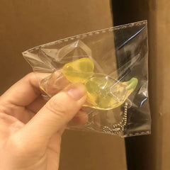Squeeze Bean Fidget Toy | Cute Stress Relief Keychain detail view