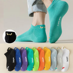 5/10 Pairs Man Short Socks Ankle Boat Socks Breathable Casual Athletic Socks Women Summer Thin Low-C