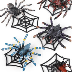 Oenux Insect Animals Model Spider Web Scorpion Bat Action Figures Figurine Miniature Cute Educational Kid Toy Halloween Gift