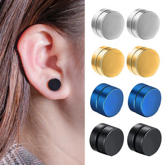 6mm/8mm/10mm/12mm Round Circle Non Piercing Strong Magnet Magnetic Mens Ear Clip Non Pie detail view