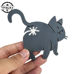 2pcs 3D Cat Butt Bread Bag Clip Snack Bag Sealing Clip Novelty Kitchen Gadget Food Sto close-up view
