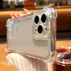 Luxury Shockproof Transparent Case For iPhone 15 14 13 12 11 16 Pro Max 15 Plus Bumper Cases Clear B