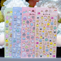 3D Crystal Stickers 4PCS | Cute Animal & Ghost Reward Decals for Kids alternate view