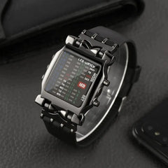 Binary Led Watch Creative Waterproof Business Electronic Watch Mens Trend Luminous Gi alternate view