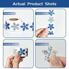 1 Inch Christmas Tree Snowflake Stickers Gift Cards Tags Self Adhesive Seals Labels Scra detail view