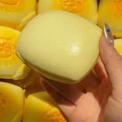 Simulated Milk Cake Bread Squishy | Slow Rising Sensory Fidget Toy for Stress Relief close-up view