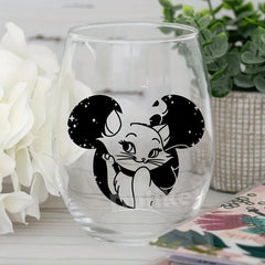 Aristocats Marie Cat Vinyl Stickers | Car Window Bumper Laptop Decals close-up view