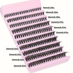 200pcs Lash Clusters Natural Look Wispy Lashes 9-16mm D Curl Eyelash Extensions Fluffy 3 detail view
