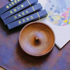 Solid Wood Incense Stick Holder | Handmade Tea Ceremony Incense Burner Tray alternate view