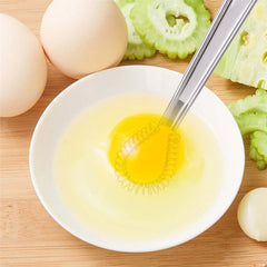 Stainless Steel Spring Manual Whisk | Handheld Mini Egg Beater for Smooth Mixing close-up view
