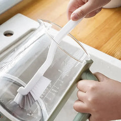 Japanese Sink & Motorcycle Cleaning Brush - Long Handle Elbow Design for Tail Holes & Crevices