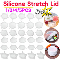 5-1Pcs Silicone Can Covers Reusable Small Silicone Stretch Lids Silicone Jar Lids Food Safe Lids For