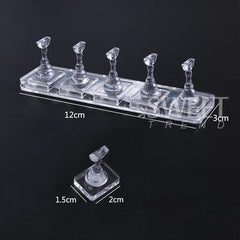 1 Set Non-Magnetic Nail Display Acrylic Nail Display Stand Tips Holder Nail Practice Sta detail view