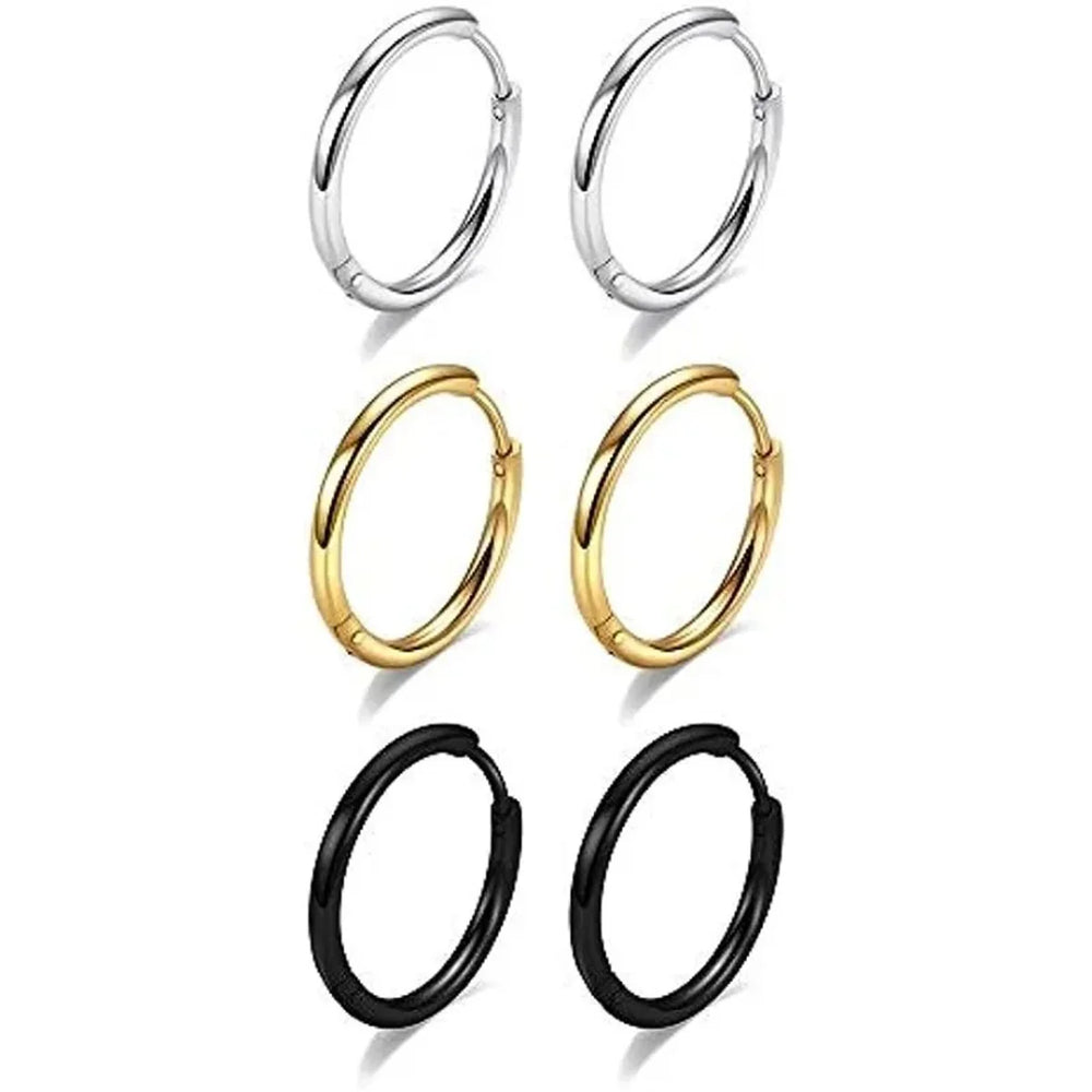 316L Stainless Steel Huggie Hoop Earrings | Hypoallergenic Cartilage Piercing Jewelry for Men and Wo