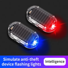 Solar Powered Car Warning Flashing Light | Interior LED Decorative Light alternate view