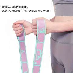 Yoga Stretching Belt | Elastic Resistance Band with Loop Design for Pilates detail view