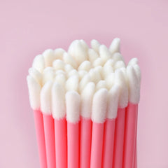 Kekelala 50Pcs Disposable Lip Brushes | Multi-Use Makeup Applicators for Lip Gloss and close-up view